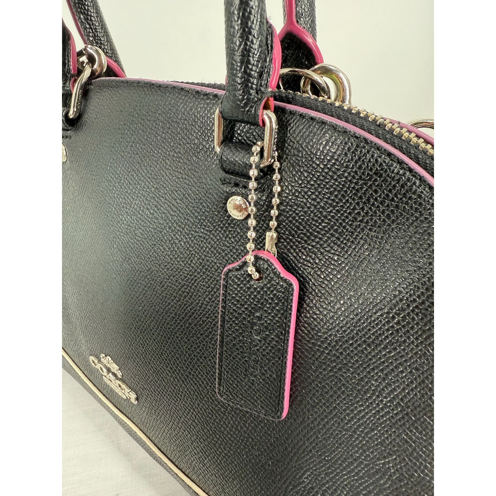 Coach Coach Mini Sierra Satchel F13310 Black Multi Edgepaint Size ONE SIZE - 9 Thumbnail