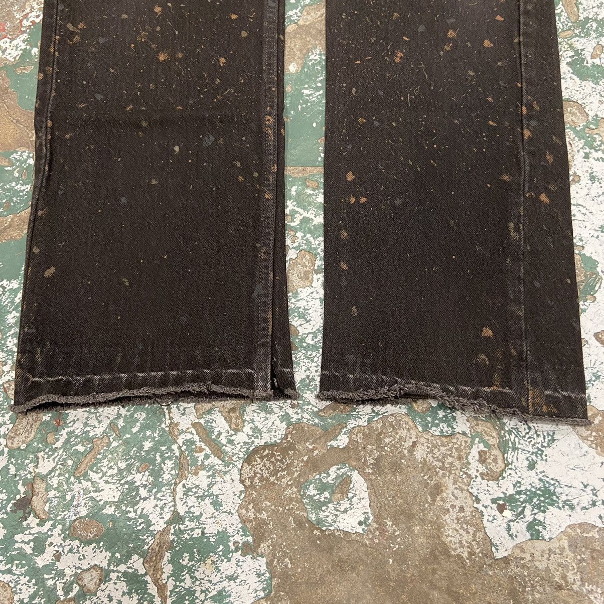 Levi's × Vintage Vintage 1990s Levi's Paint Splatter Black Denim Jeans Size US 29 - 10 Thumbnail