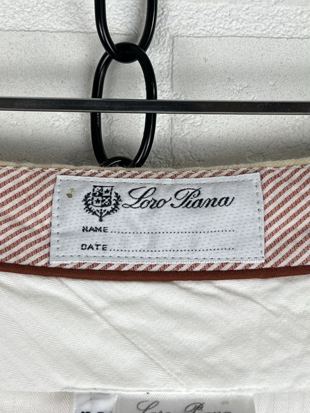 Loro Piana LORO PIANA Pants Chino Trousers Striped Lino Cotton Men's Size US 40 / EU 56 - 11 Thumbnail