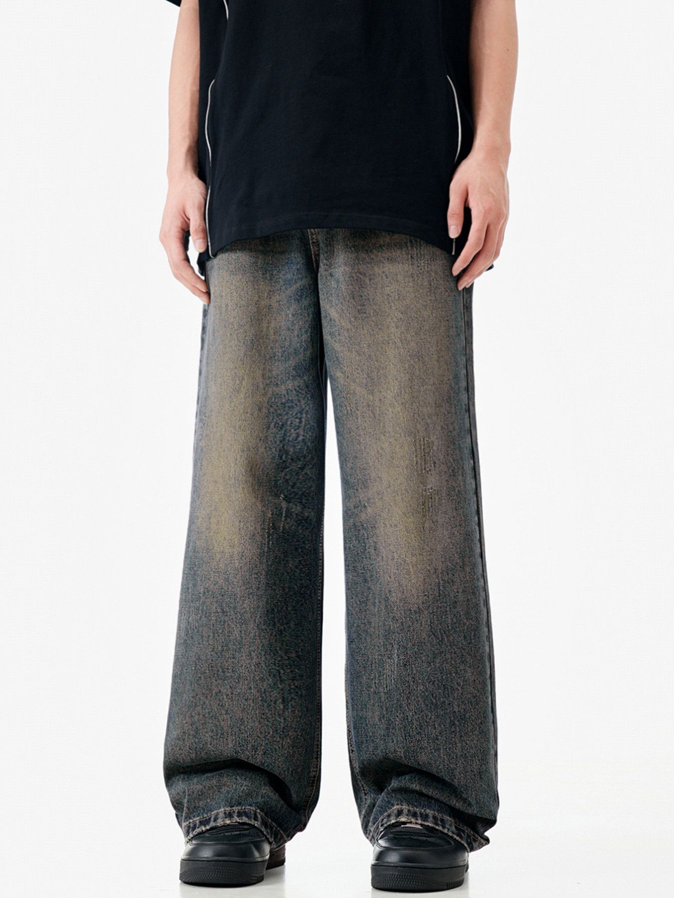 Vintage Men's American-Style Retro Blue Flared Jeans (Clean Fit) Size US 32 / EU 48 - 1 Thumbnail