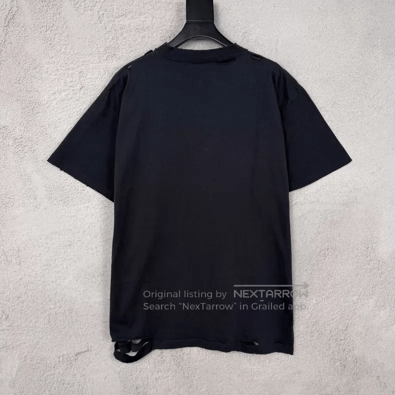 Balenciaga Balenciaga Black earth print hole short-sleeved Size US M / EU 48-50 / 2 - 2 Thumbnail