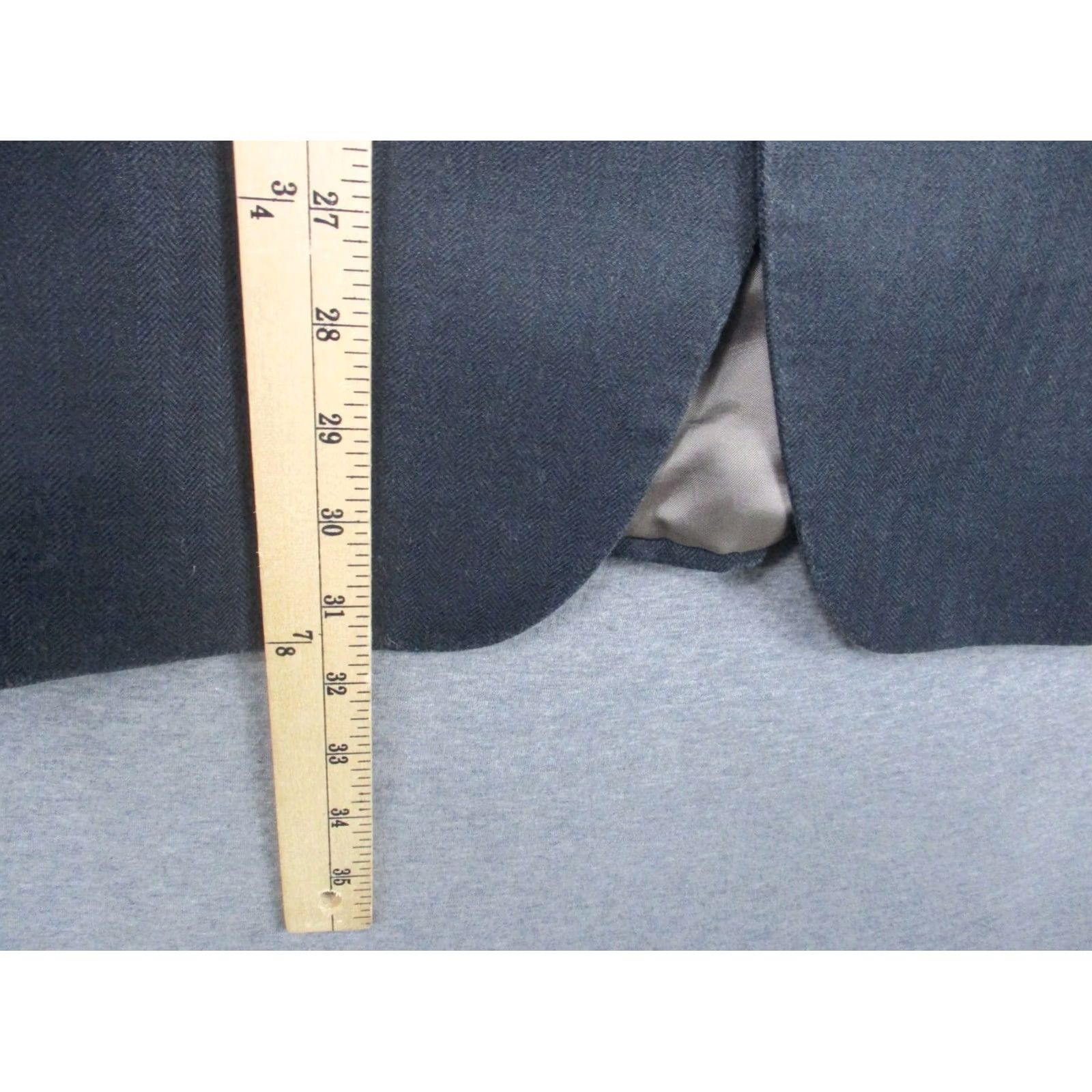 Ralph Lauren VINTAGE Ralph Lauren Blue Label Blazer 44R Dark Gray Silk Wool Double Vented Men Blazer Size 44R - 6 Thumbnail