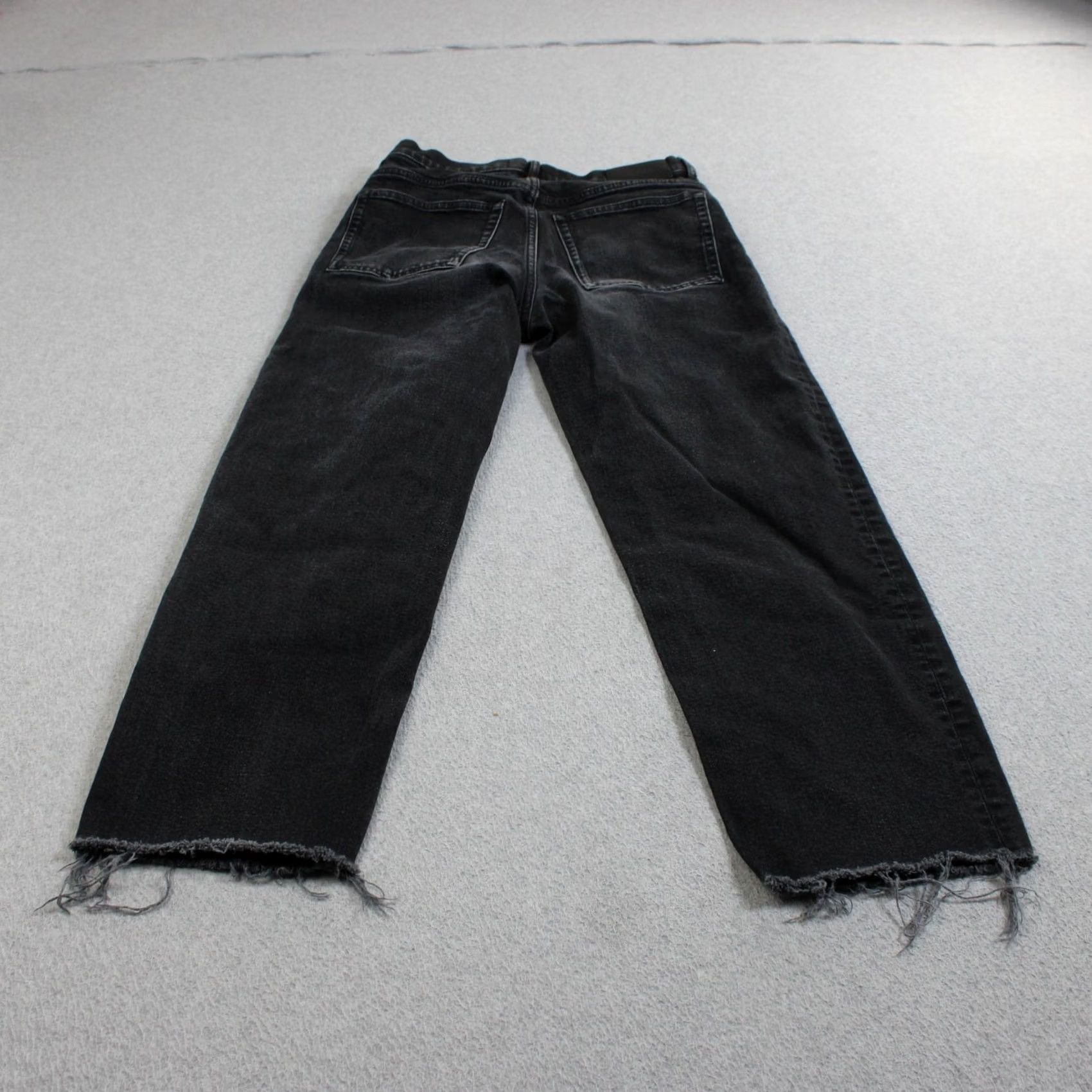 Everlane Everlane Jeans Women 27 Black The Way High Organic Cotton Raw Hem Ankle Cropped Size 27" / US 4 / IT 40 - 2 Thumbnail