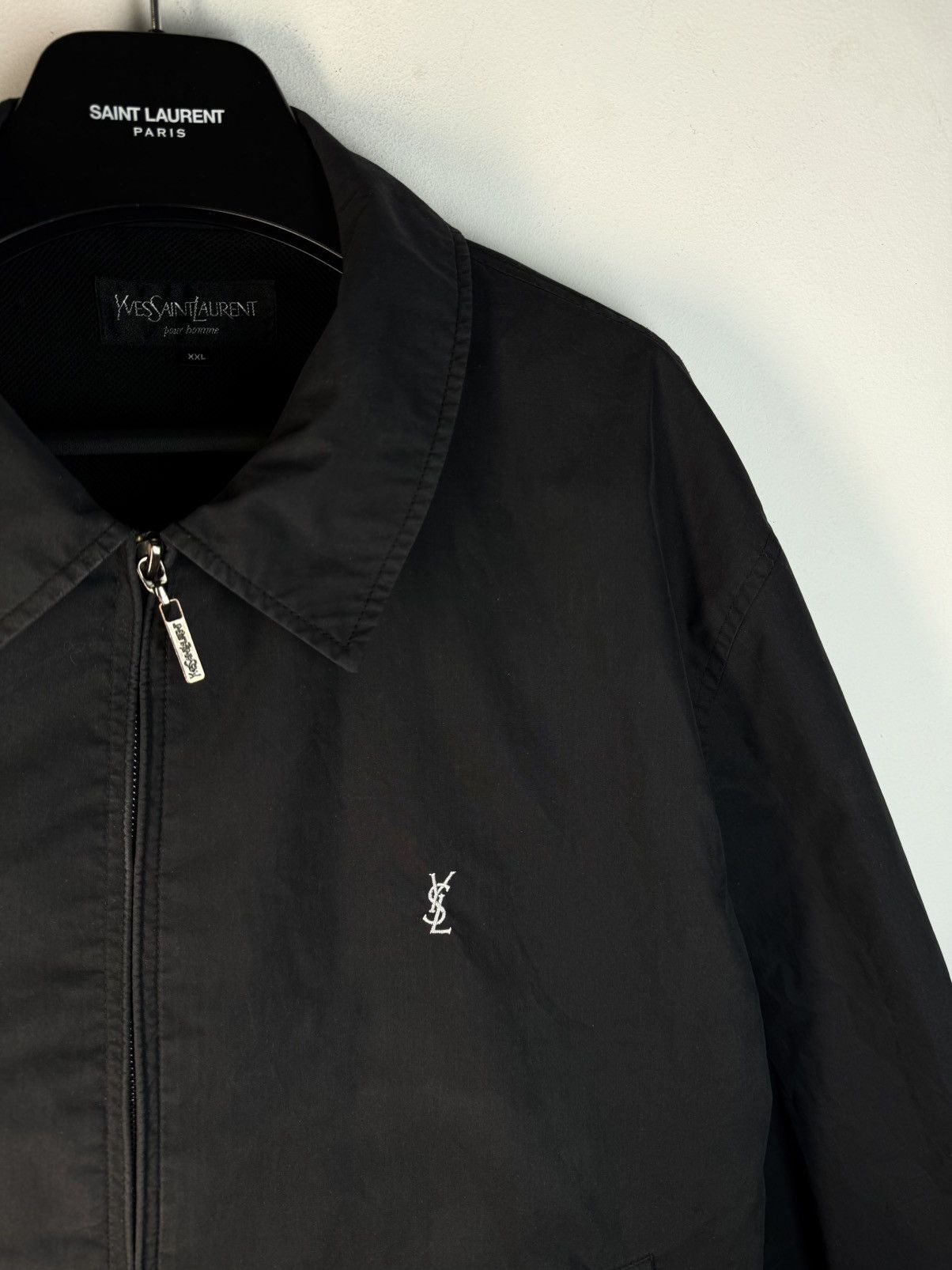 Yves Saint Laurent Black YSL Jacket Classic Bomber Size US XXL / EU 58 / 5 - 1 Thumbnail