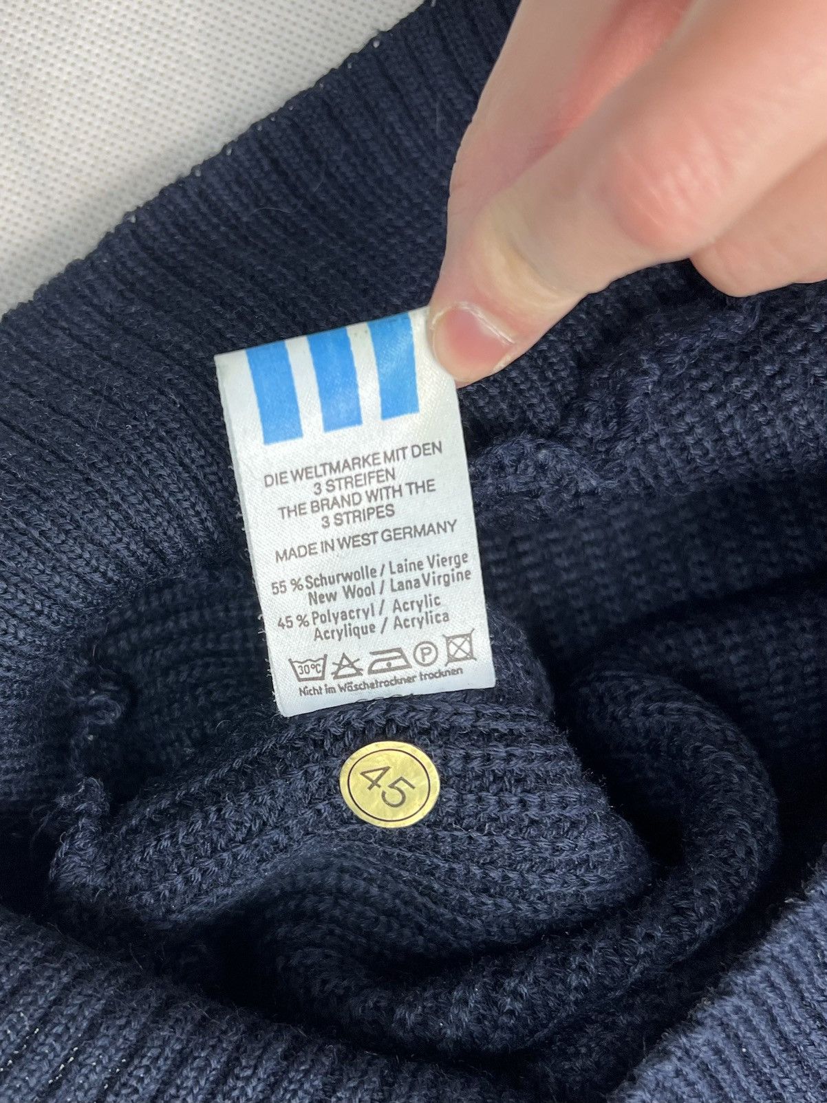 Adidas × Vintage Sweater Adidas vintage 80’s 90’s wool rare Size US M / EU 48-50 / 2 - 4 Thumbnail