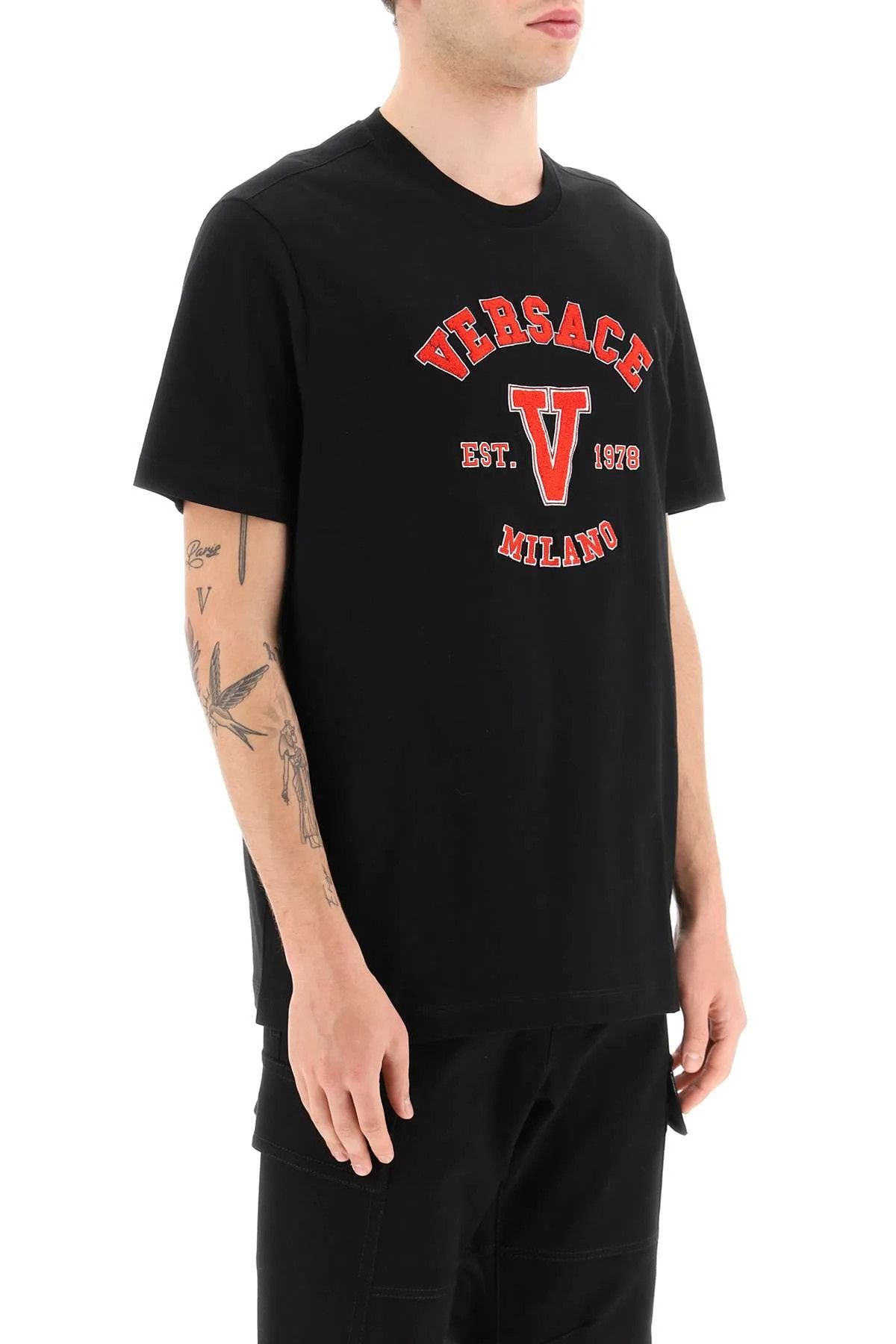 Versace o1y0525 Logo Crewneck T-Shirt in Black Size US XXL / EU 58 / 5 - 3 Thumbnail