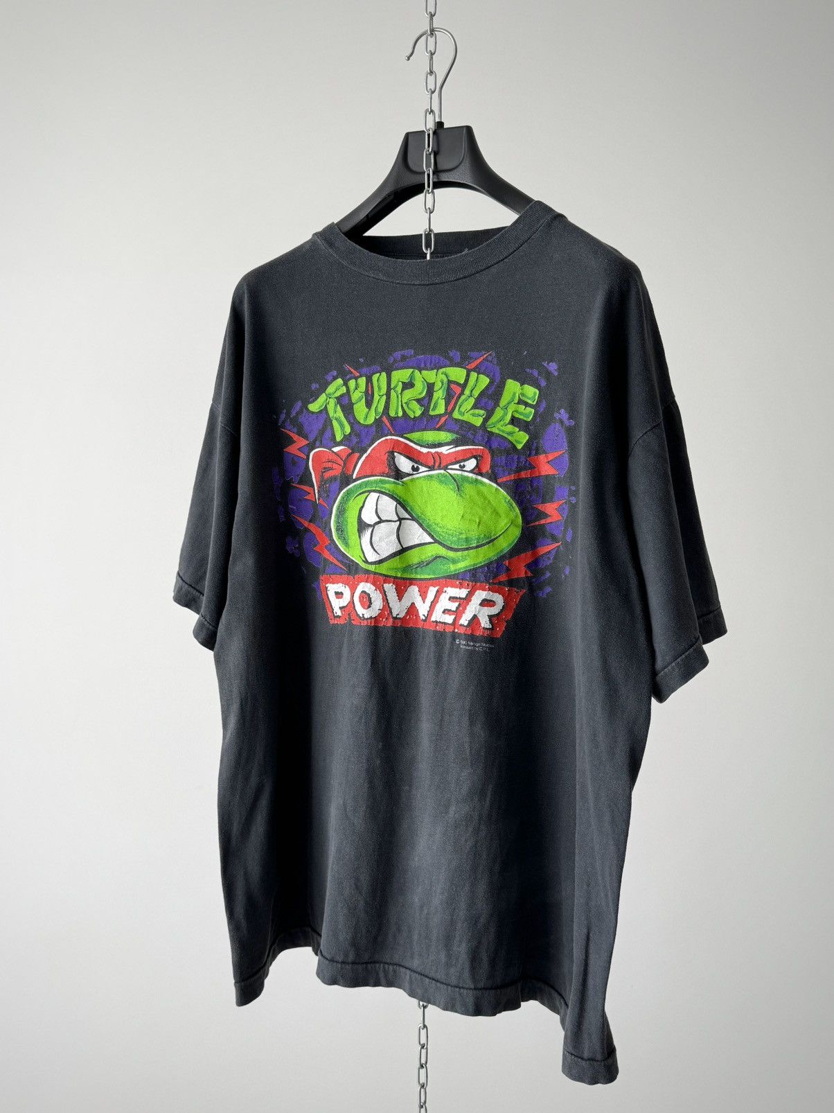 Vintage Vintage 1990 TMNT ‘Raphael Turtle Power’ Cartoon Movie Tee Size US L / EU 52-54 / 3 - 1 Thumbnail