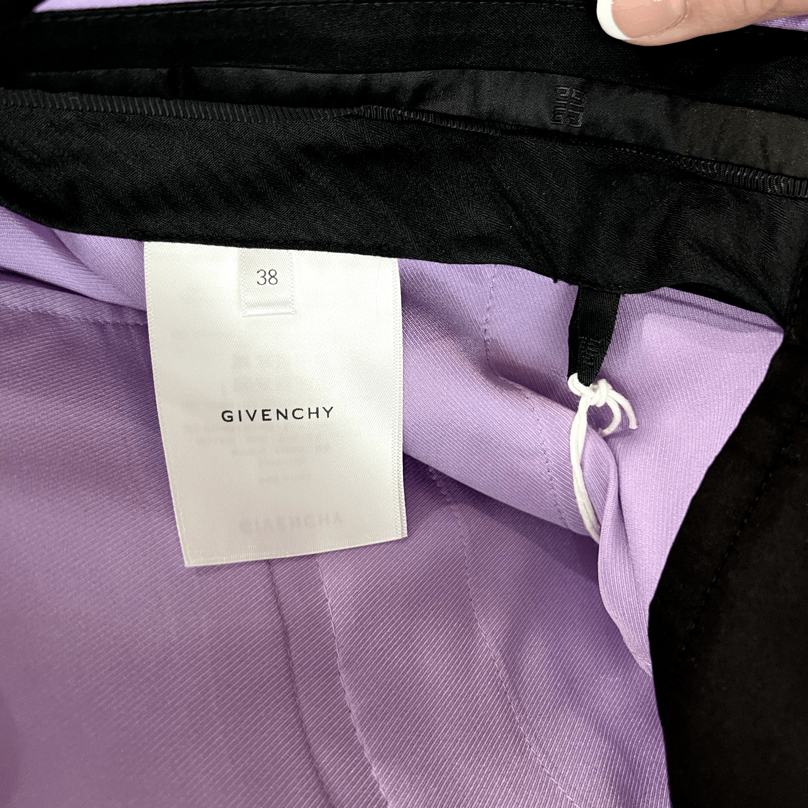 Givenchy NWT $3,975 FW21 RUNWAY Lilac Padlock Jacket Pant Suit Set Size 27" / US 4 / IT 40 - 11 Thumbnail