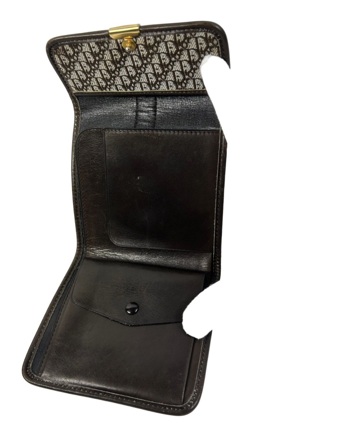 Dior Dior Brown Trotter Leather Trifold Wallet Size ONE SIZE - 4 Thumbnail