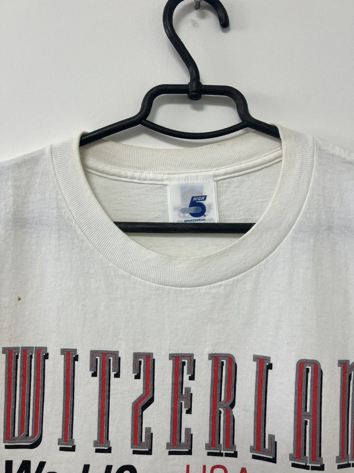 Vintage Switzerland 1991 World Cup USA 1994 T shirt Swiss Tee Sz L Size US L / EU 52-54 / 3 - 6 Thumbnail