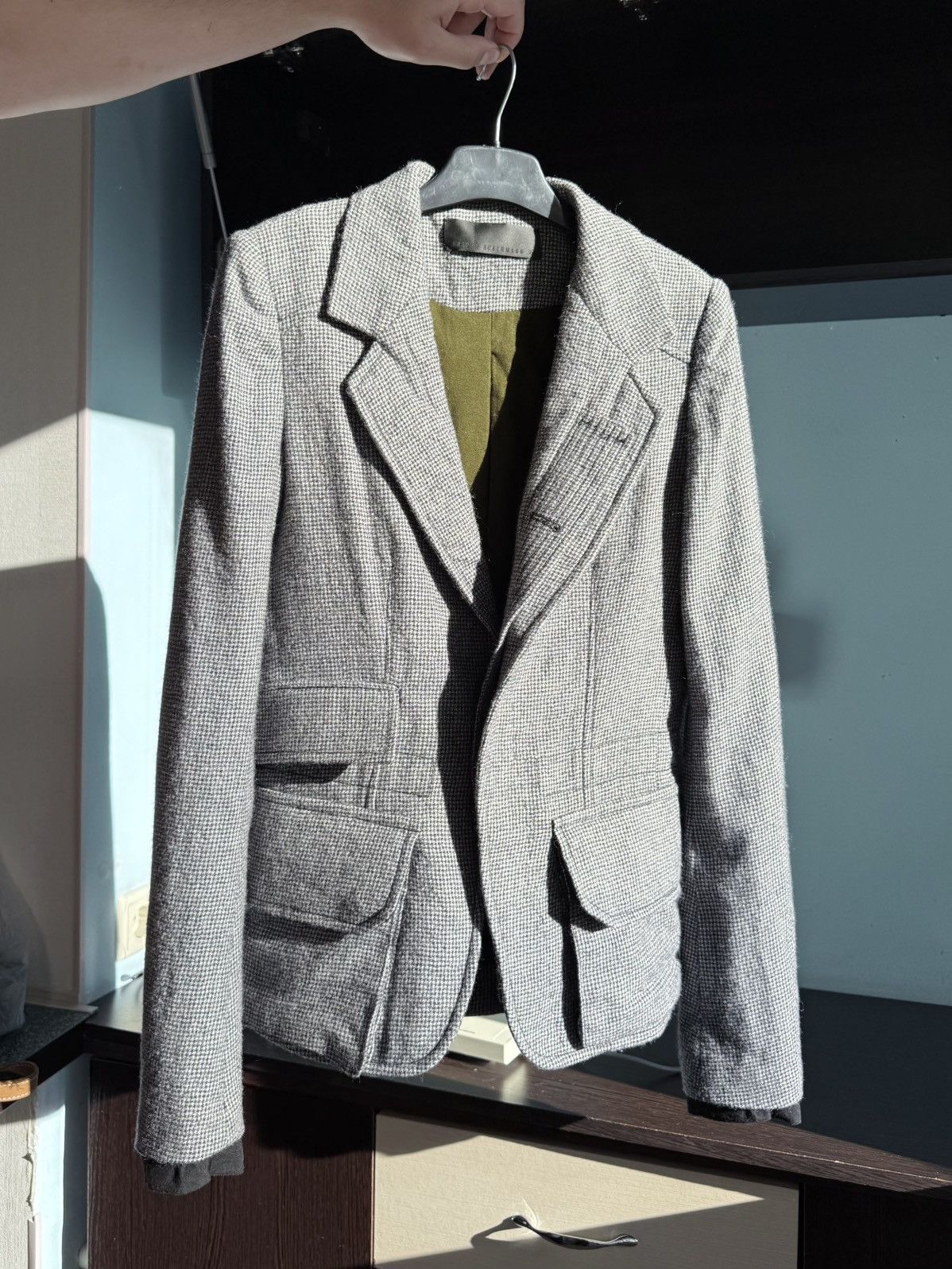 Haider Ackermann Haider Ackeramnn Gingham Houndstooth Wool Blazer Jacket Size S / US 4 / IT 40 - 1 Thumbnail