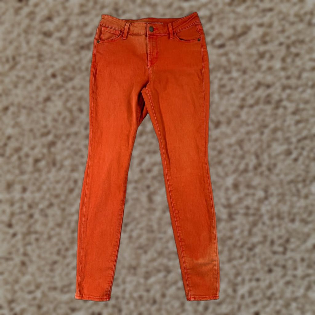 Old Navy Old Navy Jeans Womens 2 Orange Mid Rise Skinny Denim Rockstar 90s Retro Size 26" / US 2 / IT 38 - 1 Thumbnail