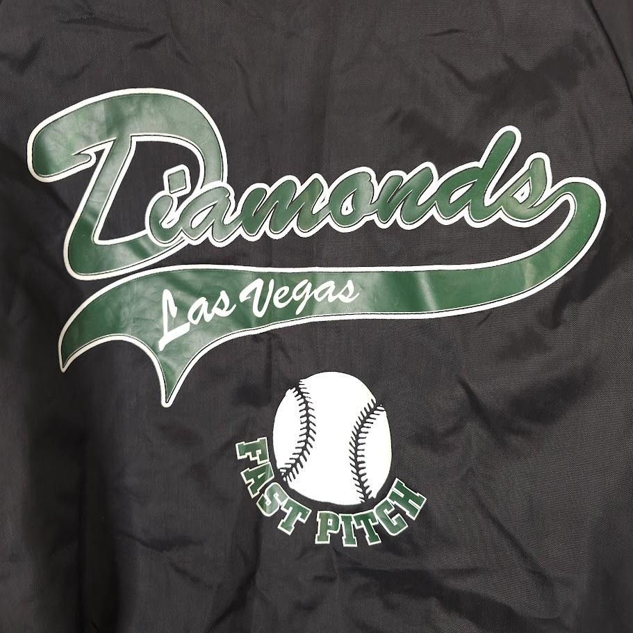 Vintage Vintage Diamonds Fast Pitch Satin Bomber Jacket Mens Large Size US L / EU 52-54 / 3 - 4 Thumbnail