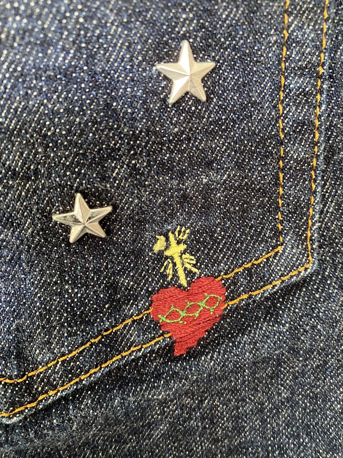 14th Addiction × Japanese Brand × Tornado Mart 2000s ARMED Japan Skull,love , cross and star pants Size US 31 - 17 Thumbnail