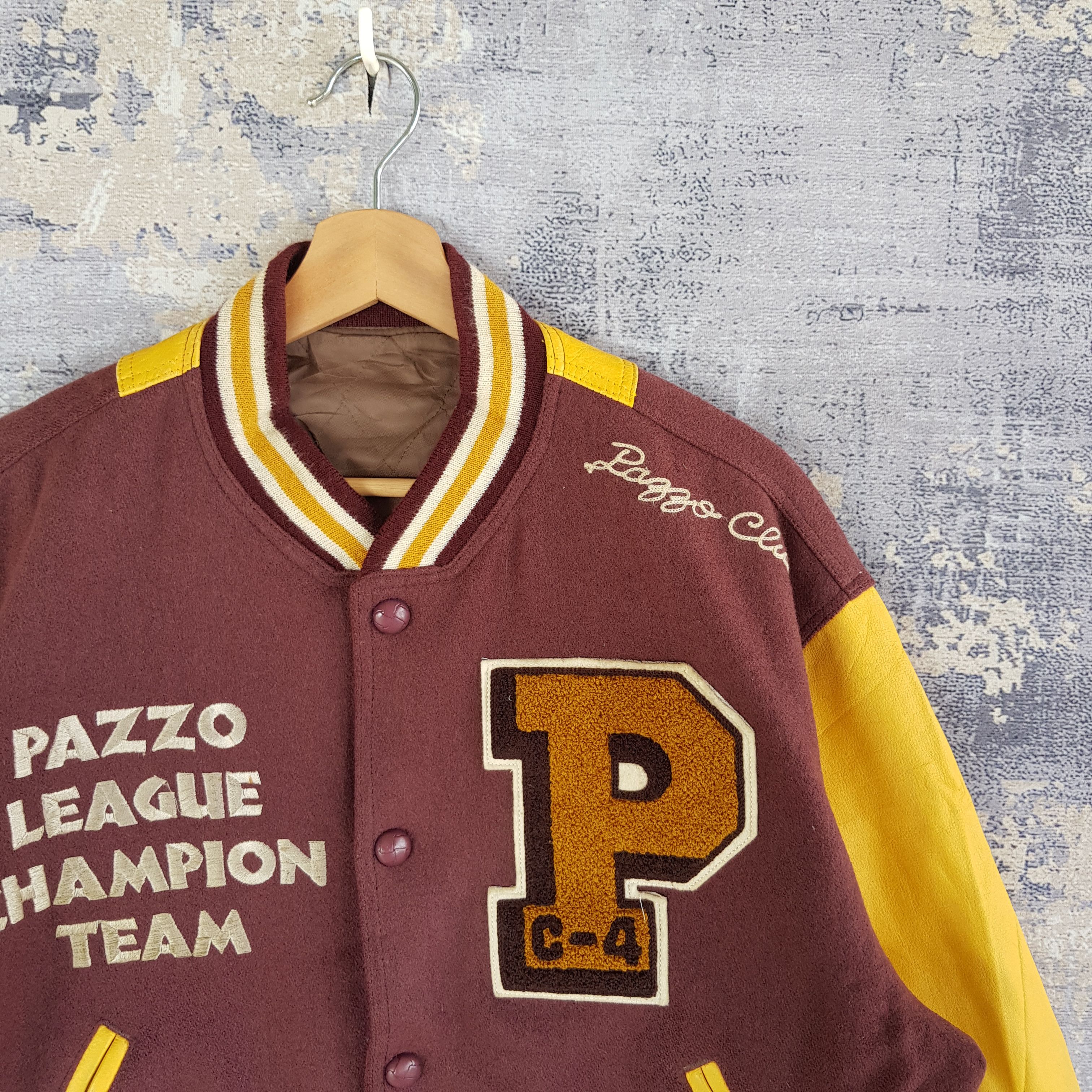 Vintage Vintage Pazzo Club Letterman Leather Wool Varsity Jacket Size US M / EU 48-50 / 2 - 7 Thumbnail