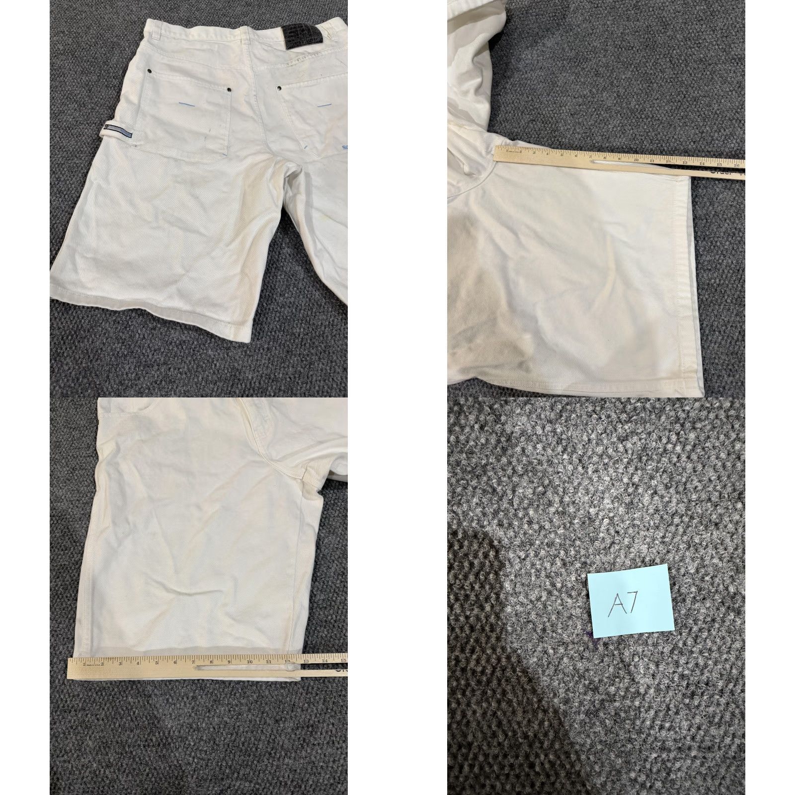 Southpole Southpole Shorts Mens 40 White Denim Relaxed Fit Bermuda 5 Pocket Logo Casual Size US 40 / EU 56 - 9 Thumbnail