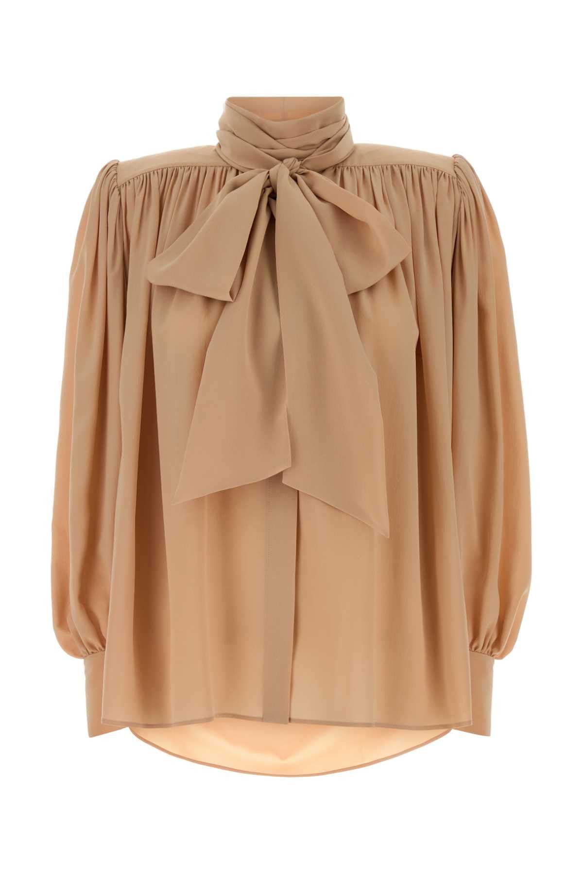 Chloe Powder Pink Crepe Blouse Size M / US 6-8 / IT 42-44 - 1 Thumbnail