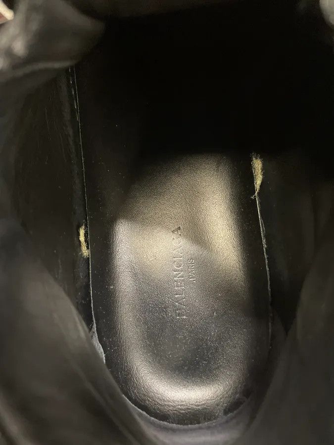 Balenciaga Balenciaga Arena Satin Cracked Leather High Sneakers Size US 7.5 / EU 40-41 - 10 Thumbnail