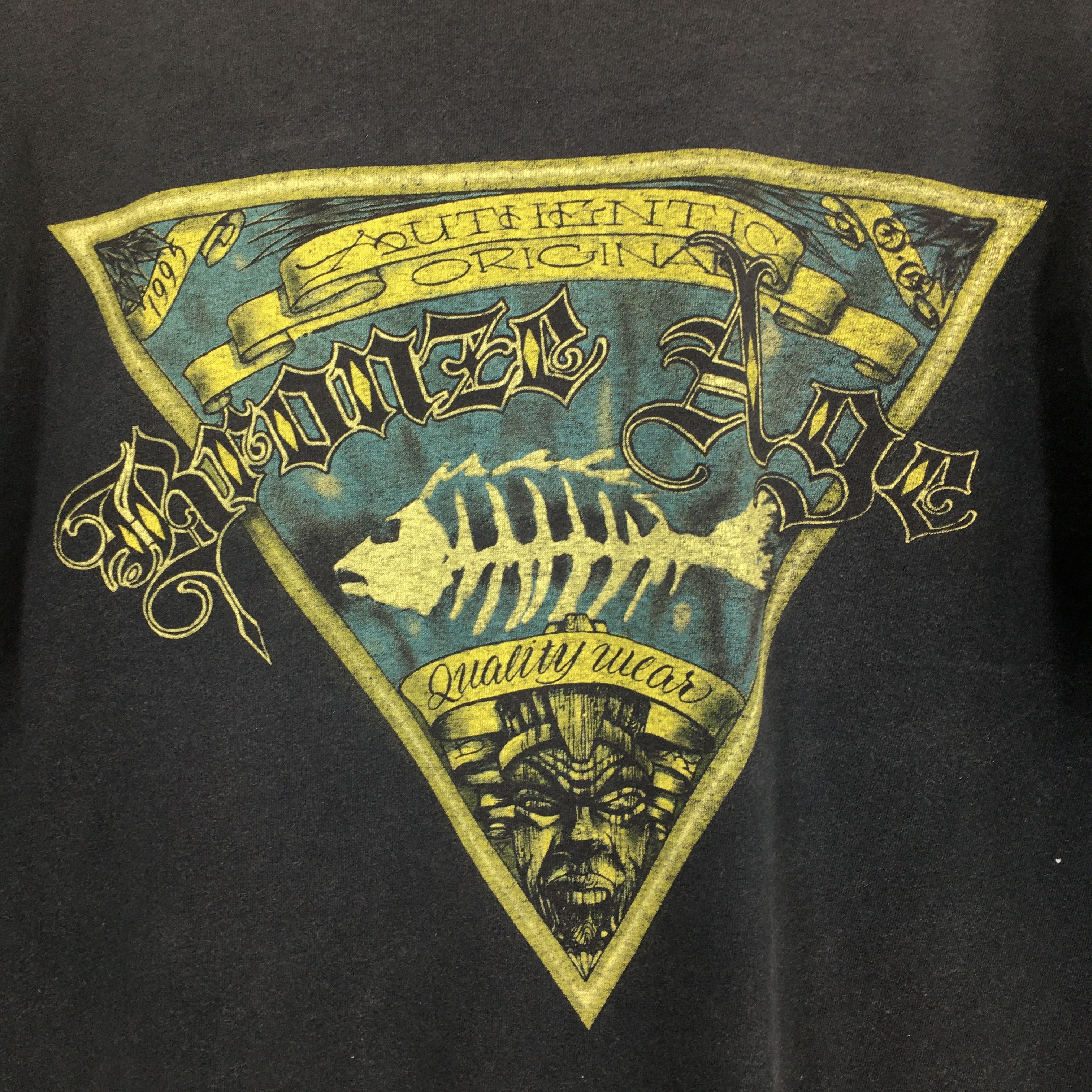 Powell Peralta Vintage 90's Bronze Age Fishbone Skate Black T shirt Medium Size US M / EU 48-50 / 2 - 2 Thumbnail