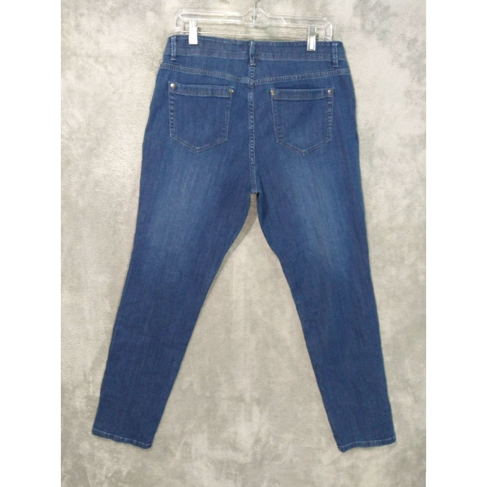 J. Jill J Jill Jeans Womens 12 Blue Denim Authentic Fit Slim Ankle Stretch Mid Rise Size 34" / US 12 / IT 48 - 2 Thumbnail