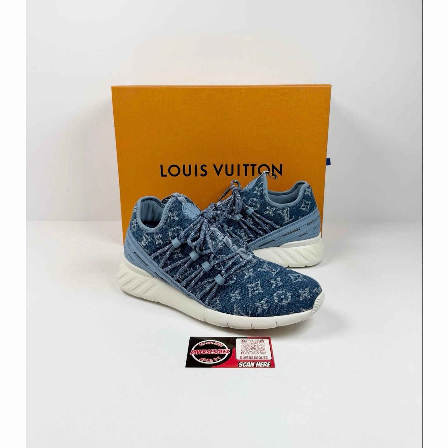 Louis Vuitton Size 7LV/8US - Louis Vuitton Denim Fastlane Sneakers NEW Size US 8 / EU 41 - 1 Thumbnail