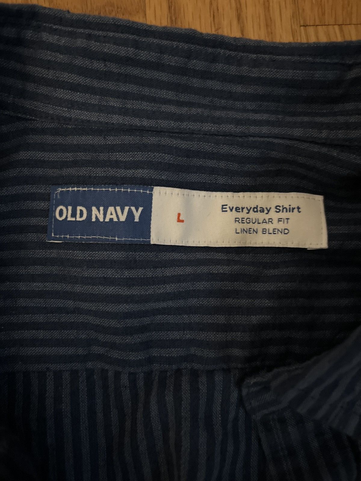 Old Navy Linen Blend Button Up Size US L / EU 52-54 / 3 - 3 Thumbnail