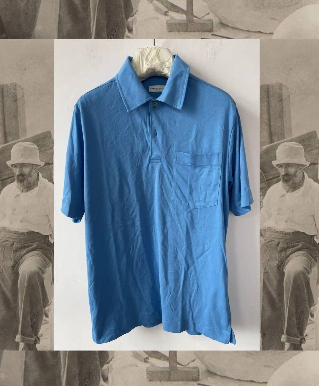 Dries Van Noten Dries Van Noten Blue Jersey Polo Size US M / EU 48-50 / 2 - 1 Thumbnail