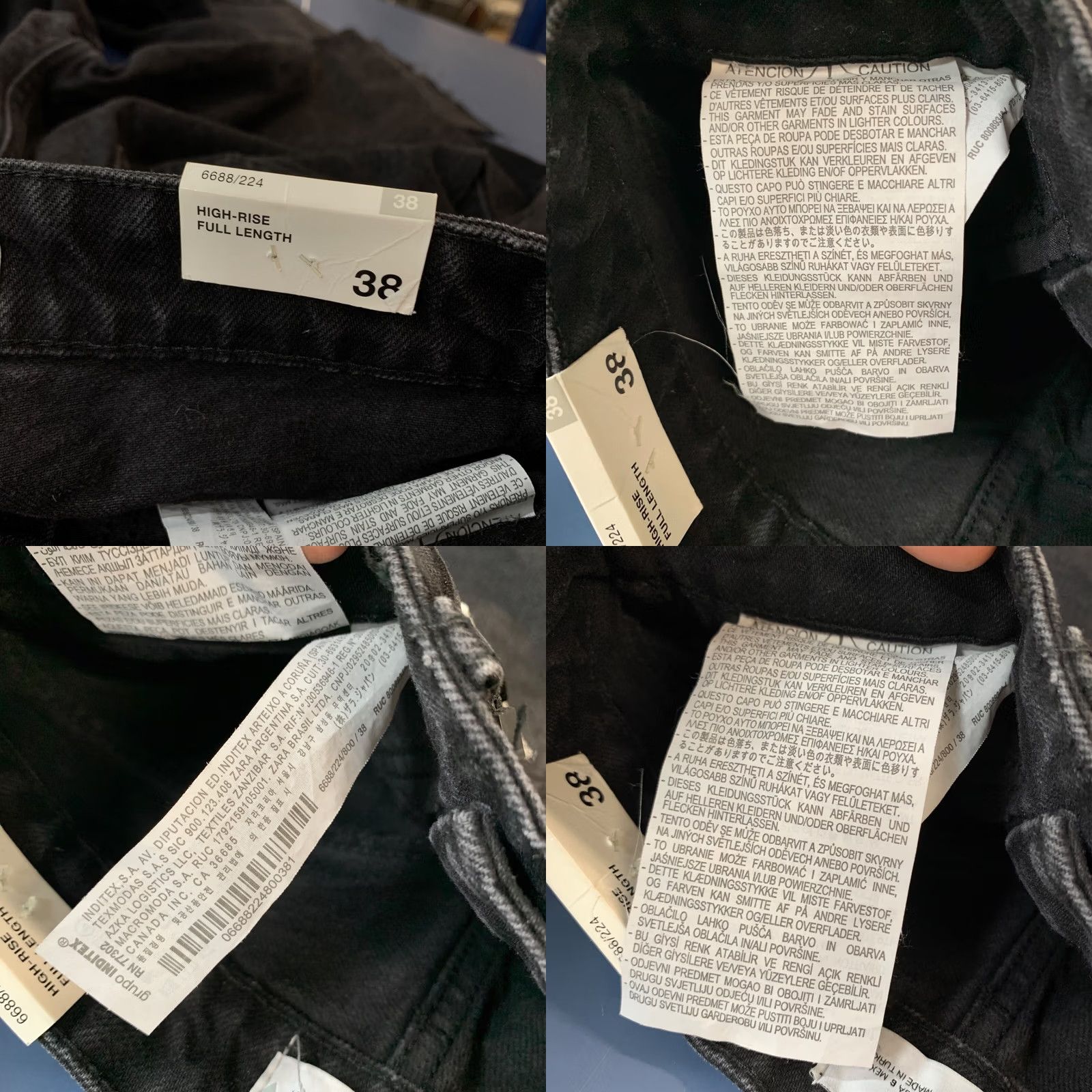 Zara Zara Jeans Womens Size 6 Fits 27x33 Black Denim High Rise Wide Leg New NWT Size 28" / US 6 / IT 42 - 10 Thumbnail