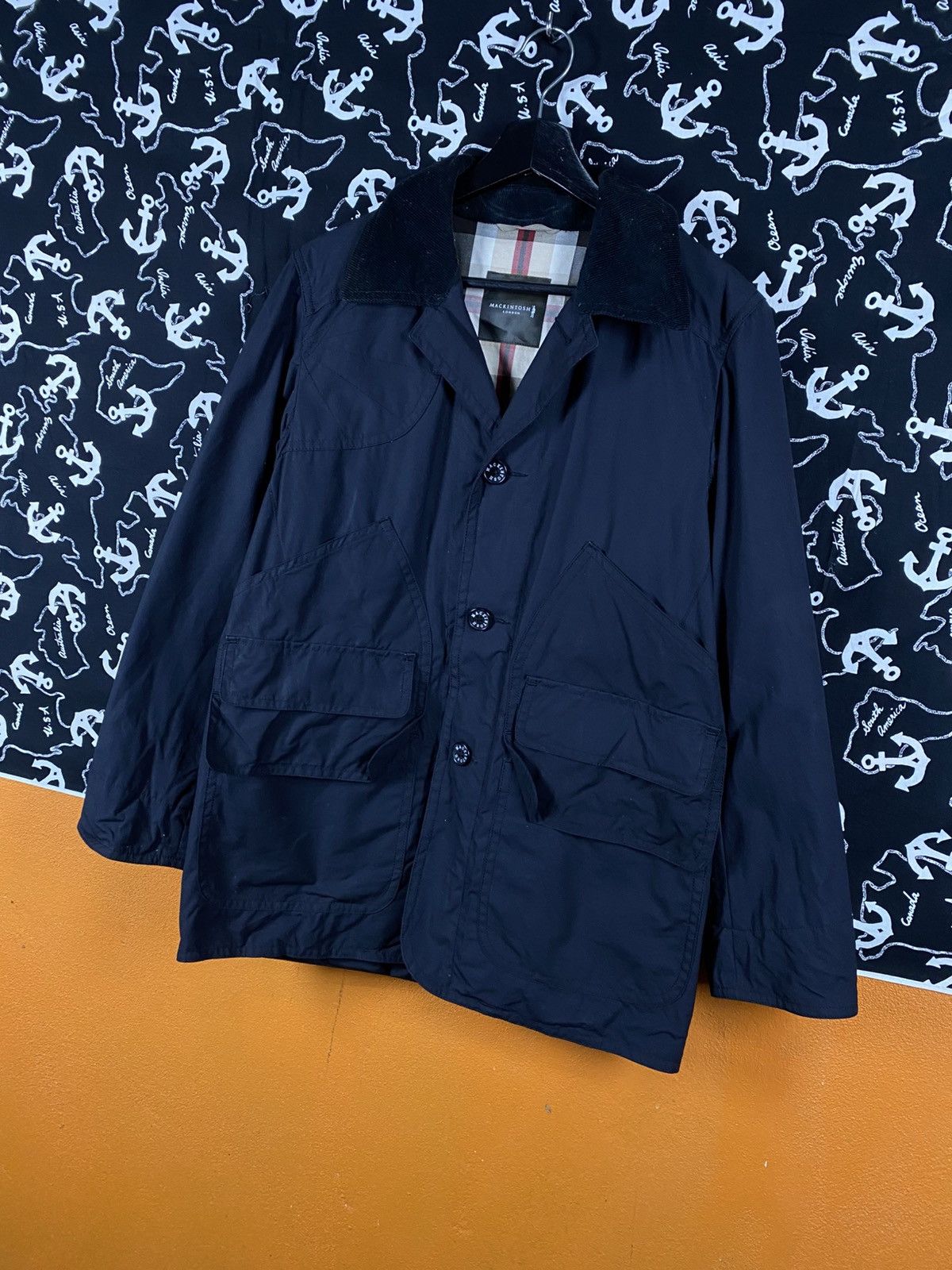 Mackintosh Mackintosh London Navy Cotton Jacket – Classic Outerwear Size US L / EU 52-54 / 3 - 4 Thumbnail
