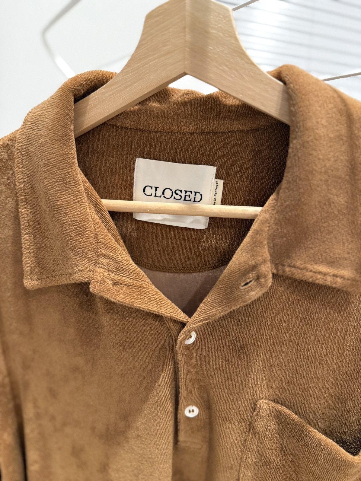 CLOSED CLOSED Terry Cloth Polo Shirt – Brown / Rust Size US L / EU 52-54 / 3 - 4 Thumbnail