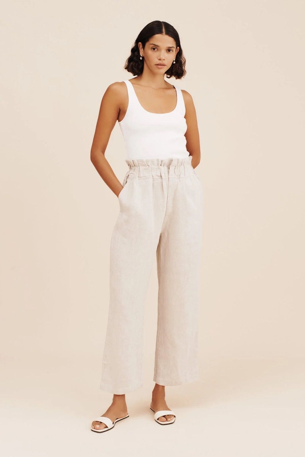 Posse Ducky Pant - 100% Linen Pants in natural S