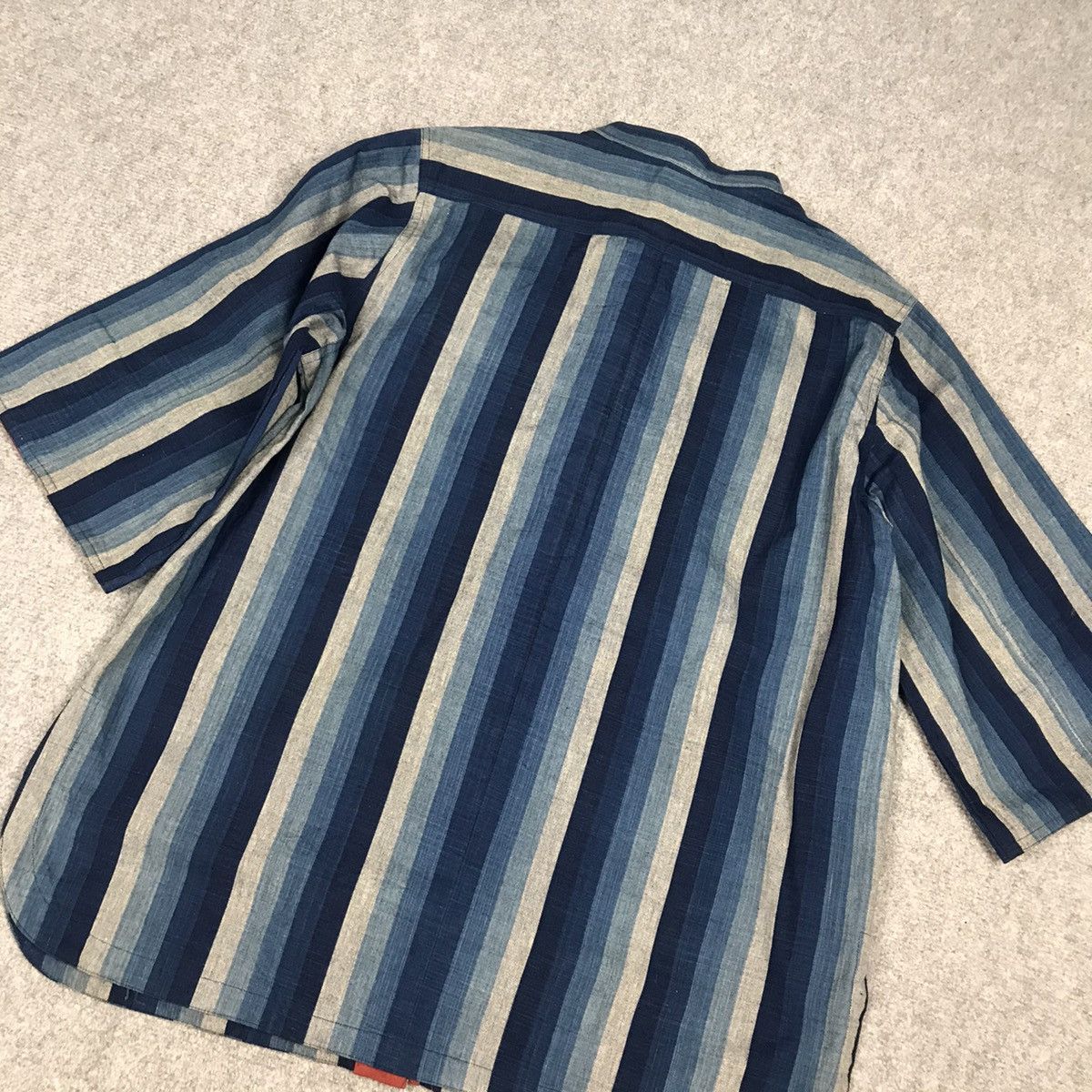 Indigo × Japanese Brand JAPAN INDIGO STRIPE DESIGN BUTTON JACKET Size US M / EU 48-50 / 2 - 9 Thumbnail