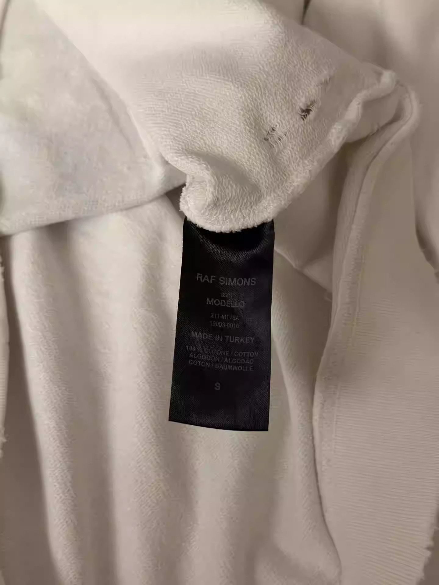 raf simons 21ss medal of destruction sweatshirt