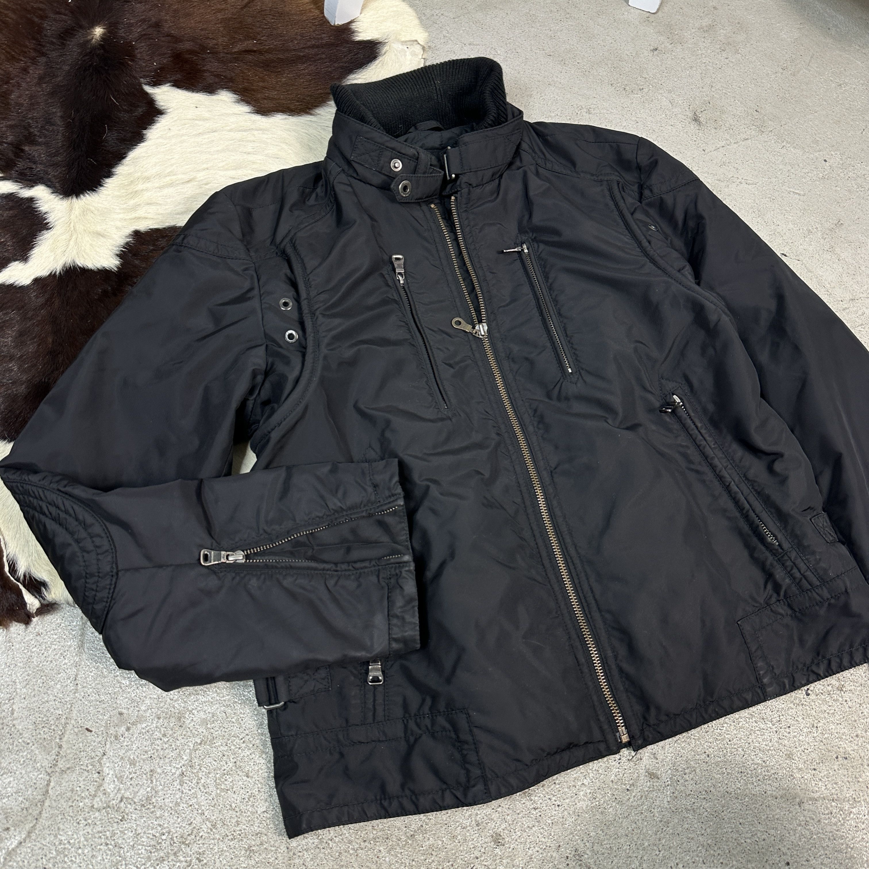Hugo Boss × Vintage Vintage Streetwear Gorpcore Hugo Boss Moto Jacket Size US M / EU 48-50 / 2 - 2 Thumbnail