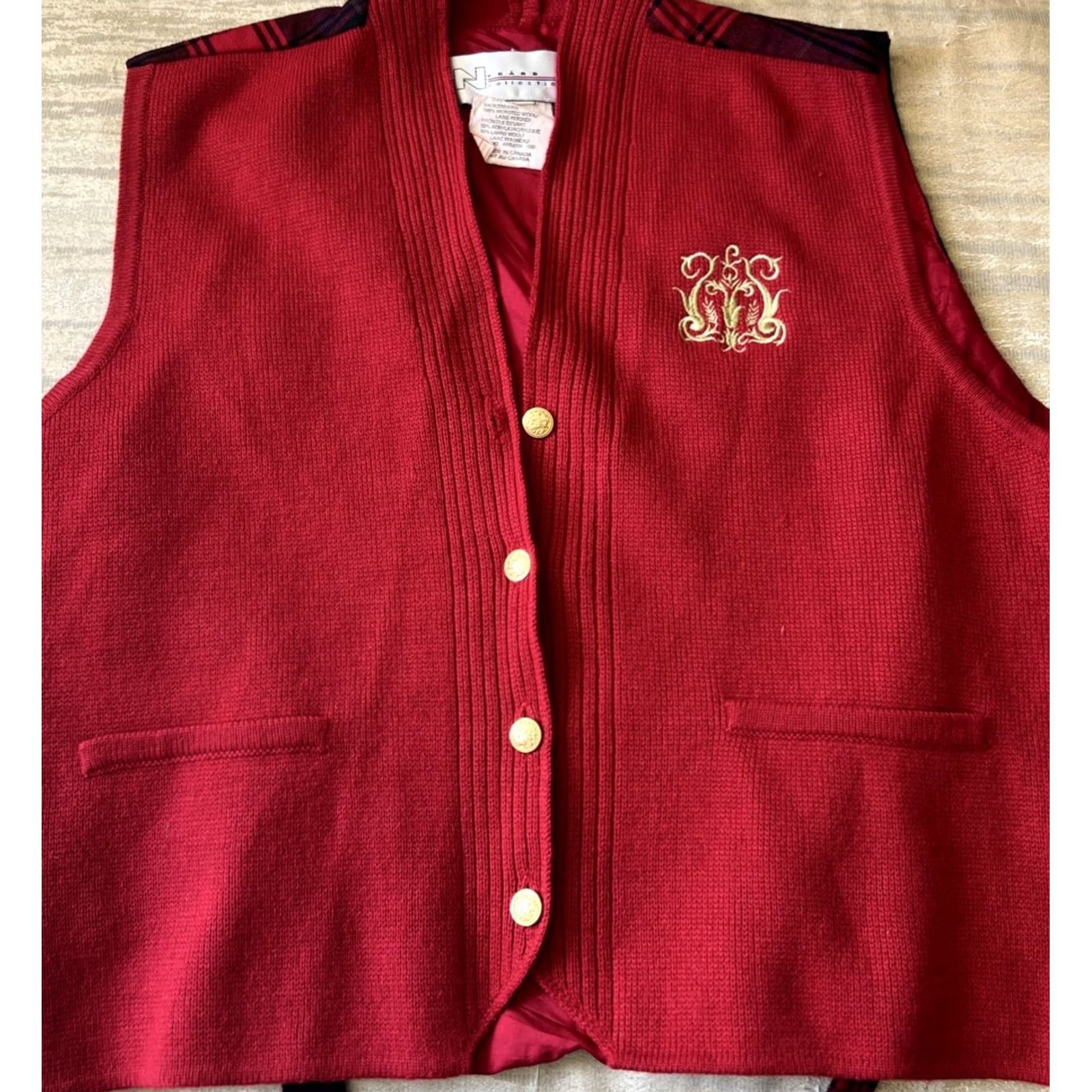 Vintage VINTAGE Nygard Collection Vest Plaid Pattern Women’s Medium Red Wool Lambs Wool Vest M Women Size M / US 6-8 / IT 42-44 - 5 Thumbnail