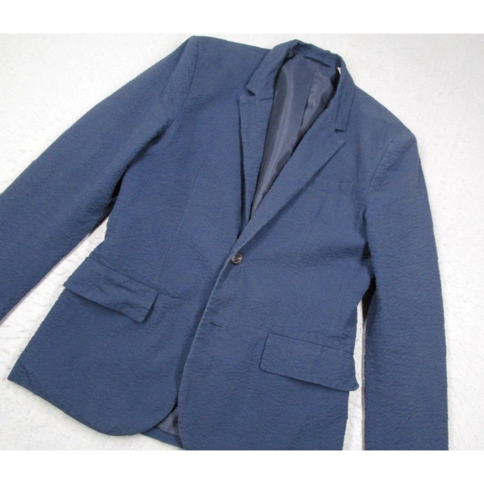 Jack Wills Jack Wills Jacket Mens Medium Blue 2 Button Sport Coat Unstructured Blazer Size 40R - 2 Thumbnail