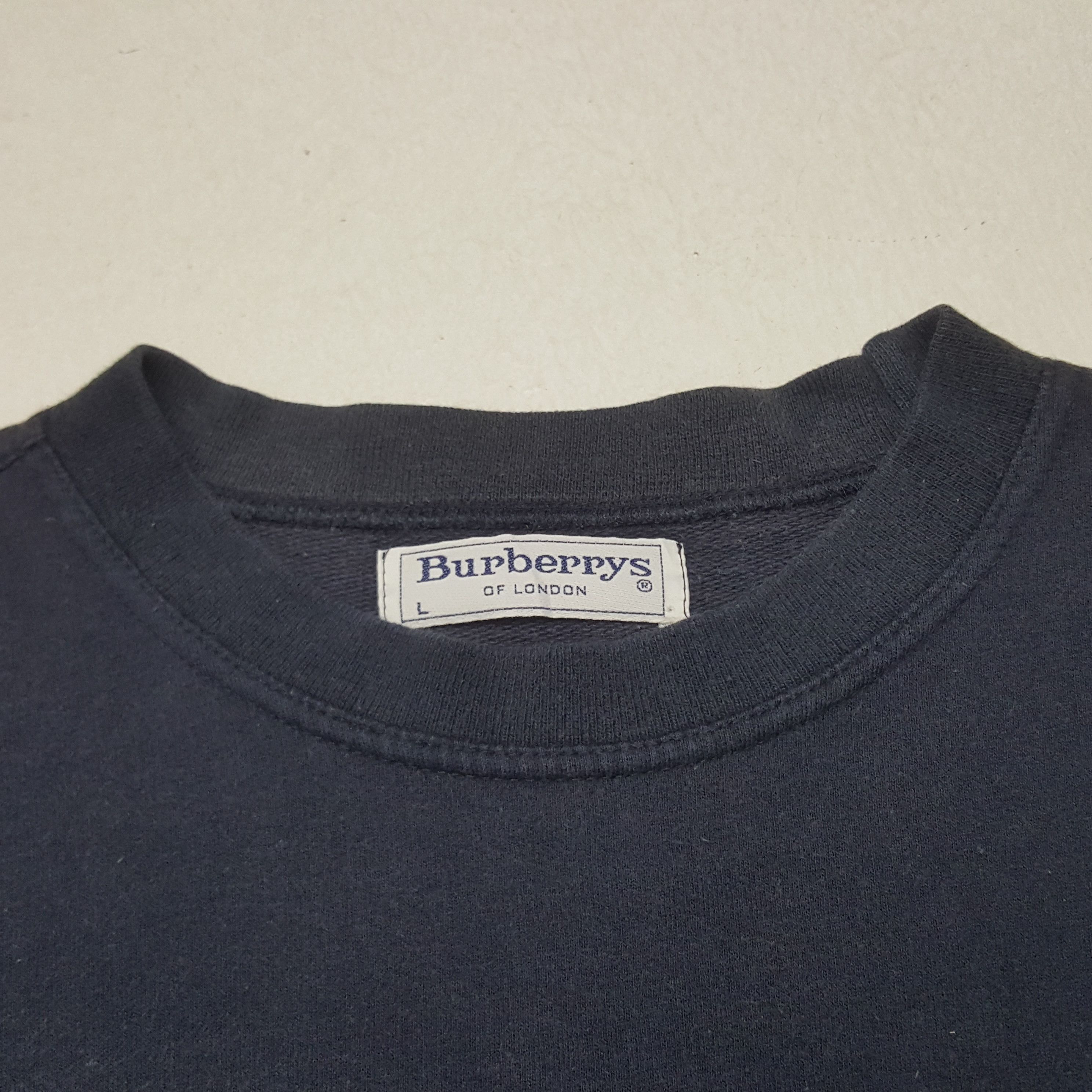 Burberry × Vintage Vintage Burberrys Embroidery Logo Sweatshirt Size US L / EU 52-54 / 3 - 4 Thumbnail