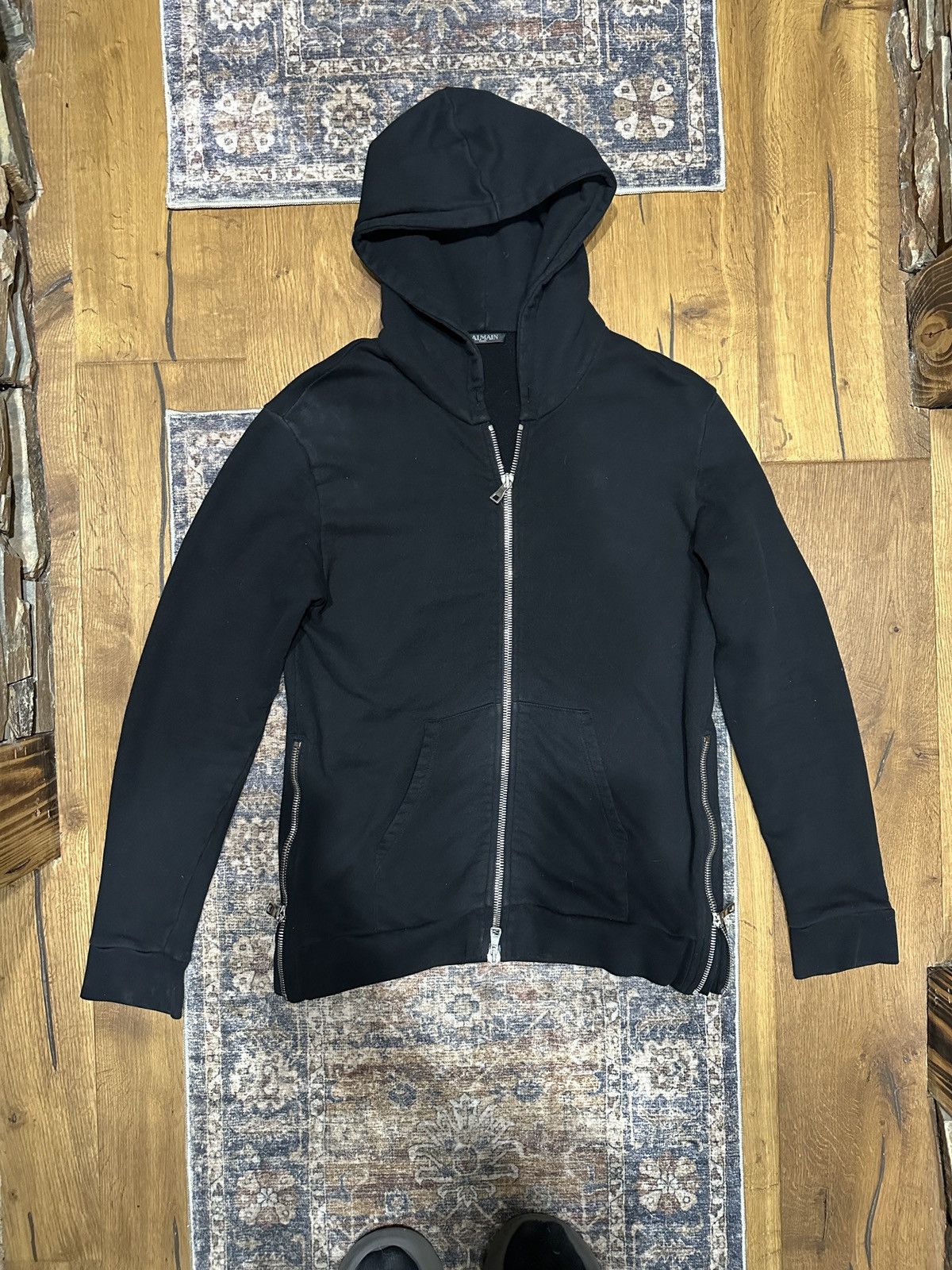 Balmain Balmain Side Zipper Hoodie | Grailed