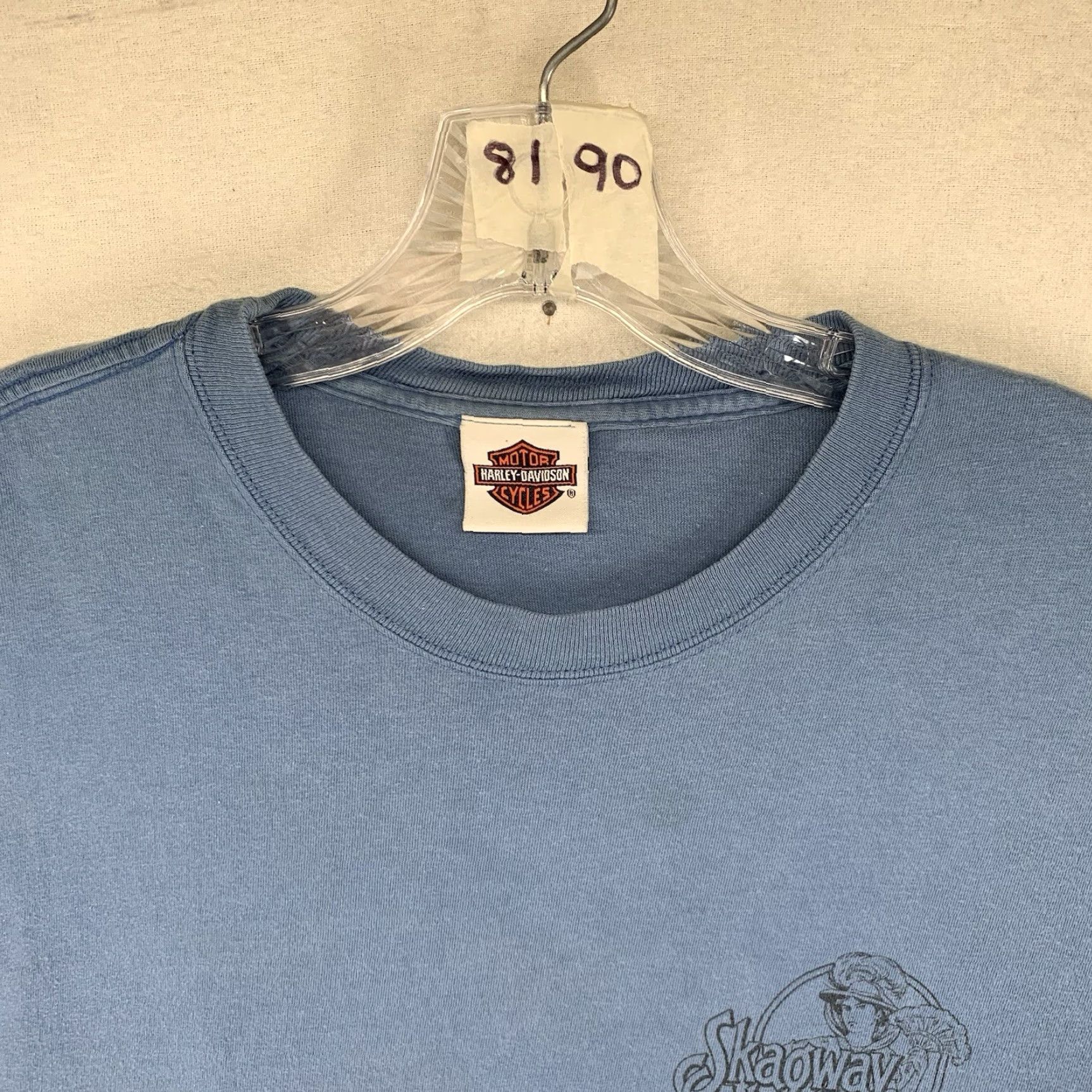Harley Davidson VINTAGE Harley-Davidson Graphic T-Shirt Large Blue Double-Sided Biker Theme Mens 2006 Size US L / EU 52-54 / 3 - 5 Thumbnail