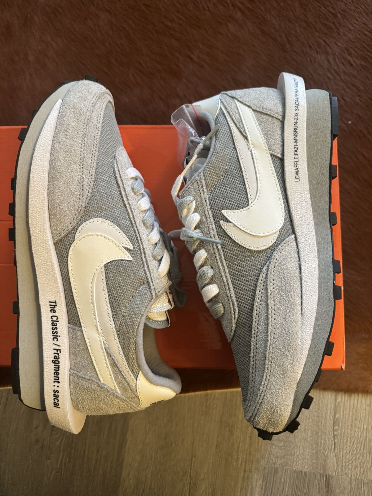 Fragment Design × Nike × Sacai Fragment Design x Sacai x Nike LDWaffle SF Grey Size US 10 / EU 43 - 2 Thumbnail