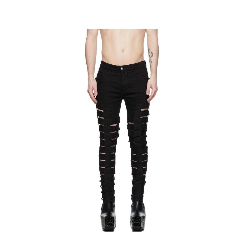 Rick Owens o1y0325 Denim Pant in Black Size US 29 - 1 Thumbnail