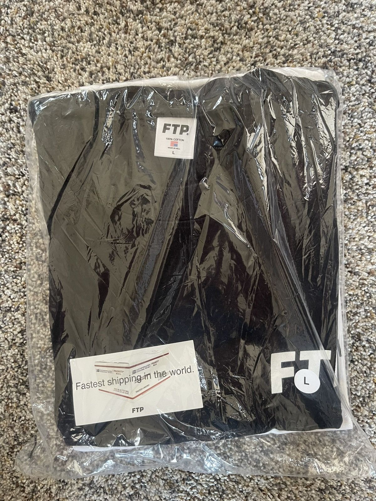 Fuck The Population FTP Logo Black T Shirt Size Large w/free USPS t shirt Size US L / EU 52-54 / 3 - 1 Thumbnail