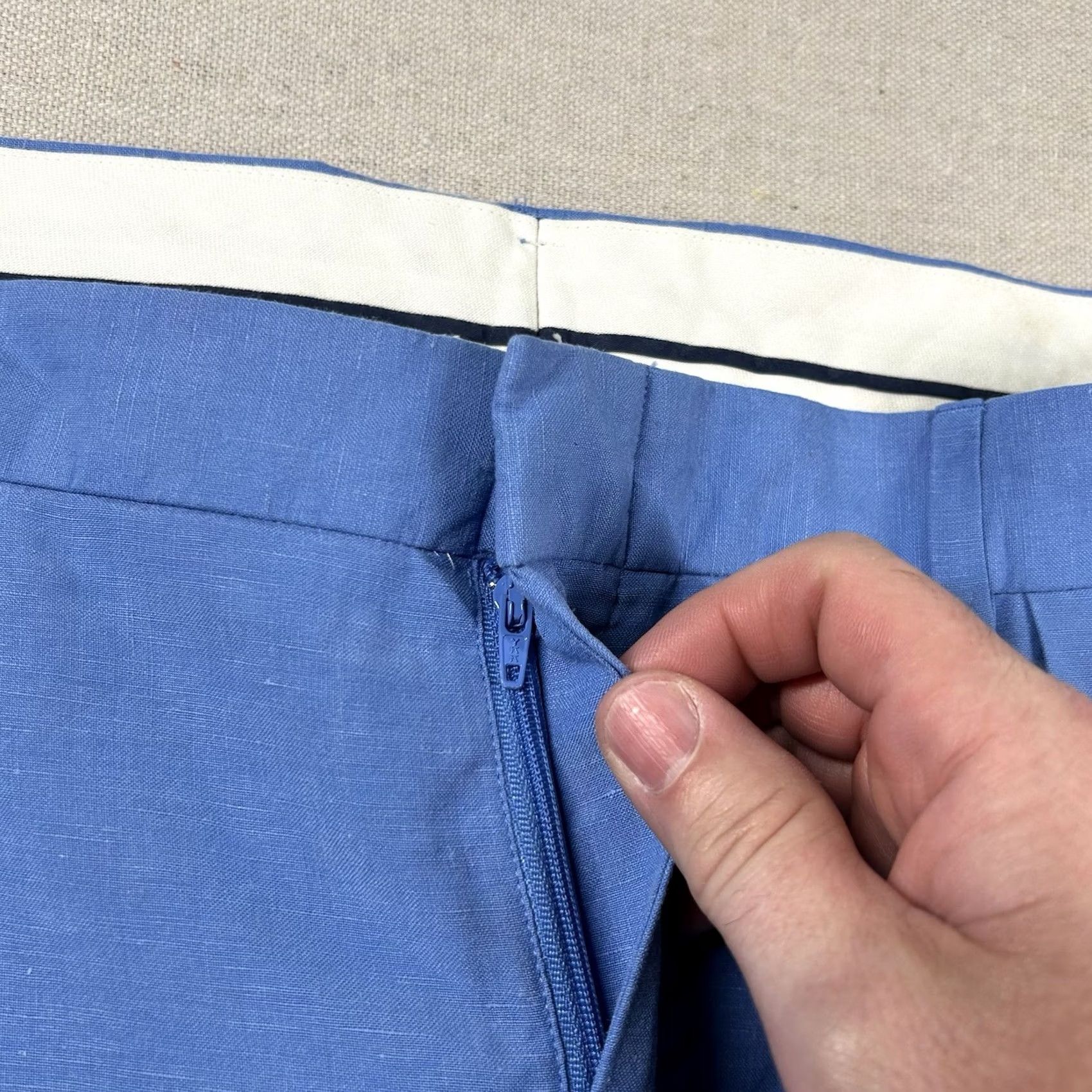 Ralph Lauren Polo Golf Ralph Lauren Mens 40 Blue Linen Silk Blend Pleated Chino Shorts Size US L / EU 52-54 / 3 - 3 Thumbnail