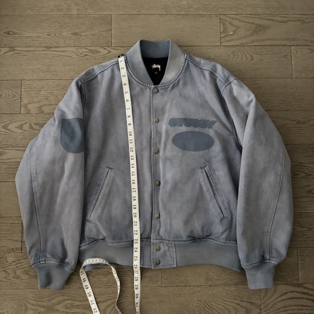 Stussy Stussy Ghost Logo Canvas Varsity Jacket Size US L / EU 52-54 / 3 - 3 Thumbnail