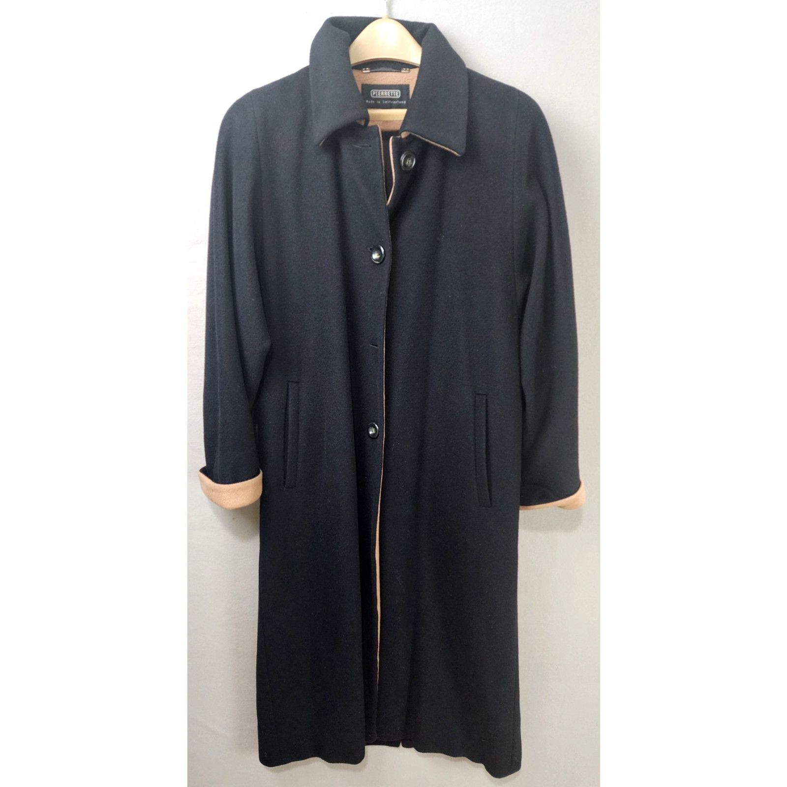 Other Pierrette Black Superangora Wool Cashmere Overcoat Size 6 Size M / US 6-8 / IT 42-44 - 1 Thumbnail
