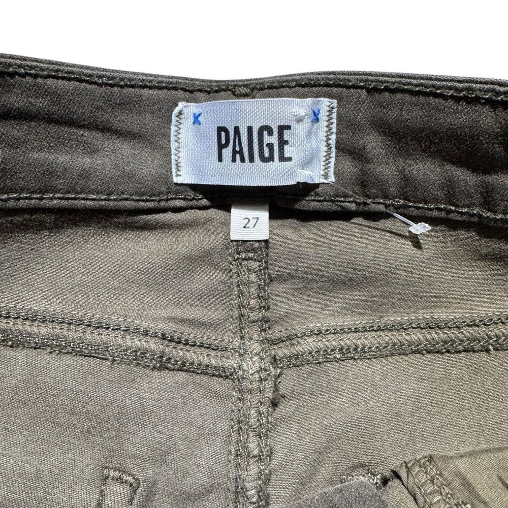 Paige New PAIGE Straight Leg Stretch Olive Jeans Size 27 Size 27" / US 4 / IT 40 - 5 Thumbnail