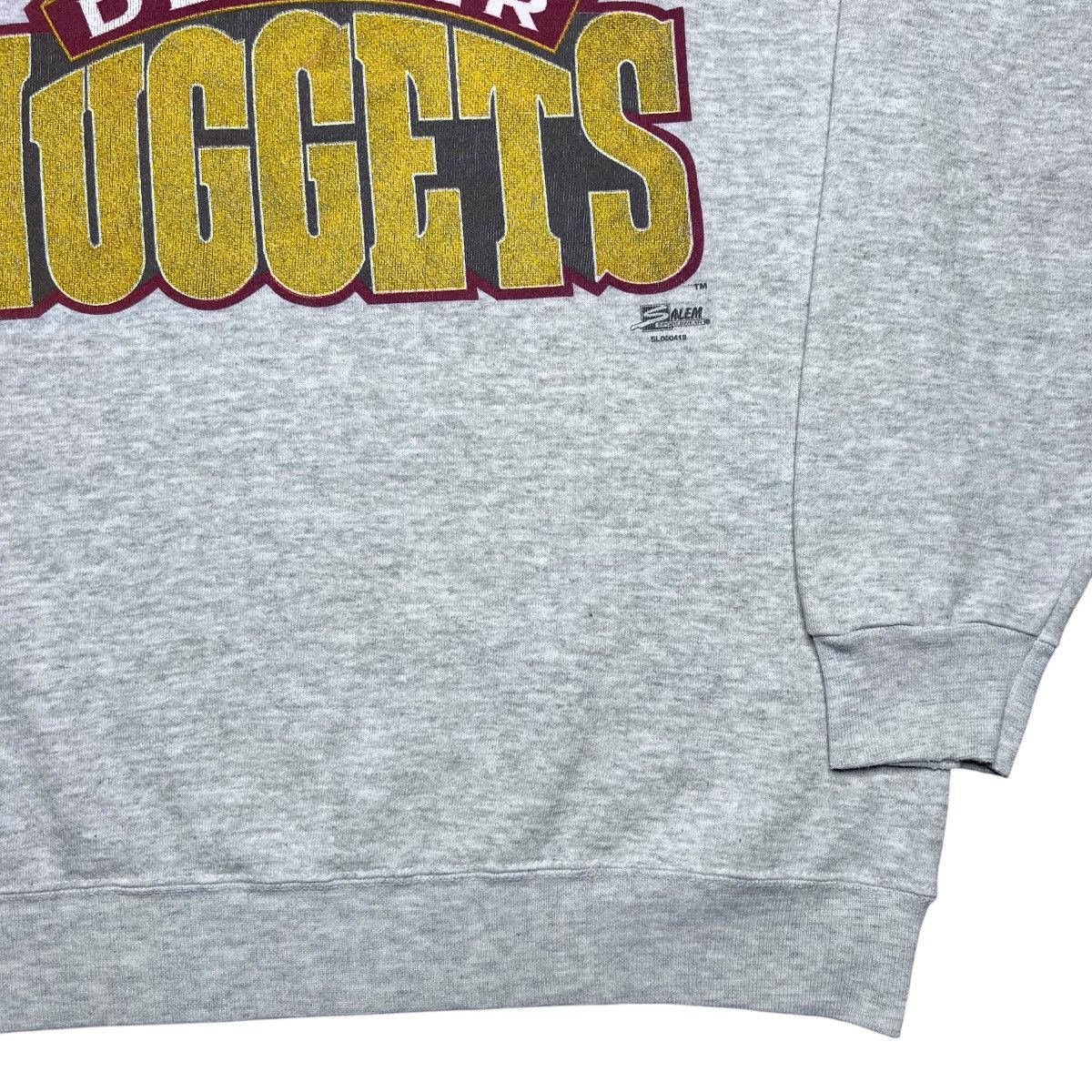 NBA × Salem Sportswear × Vintage 1990s NBA Denver Nuggets Logo Salem Sportswear Sweatshirt Size US L / EU 52-54 / 3 - 19 Thumbnail