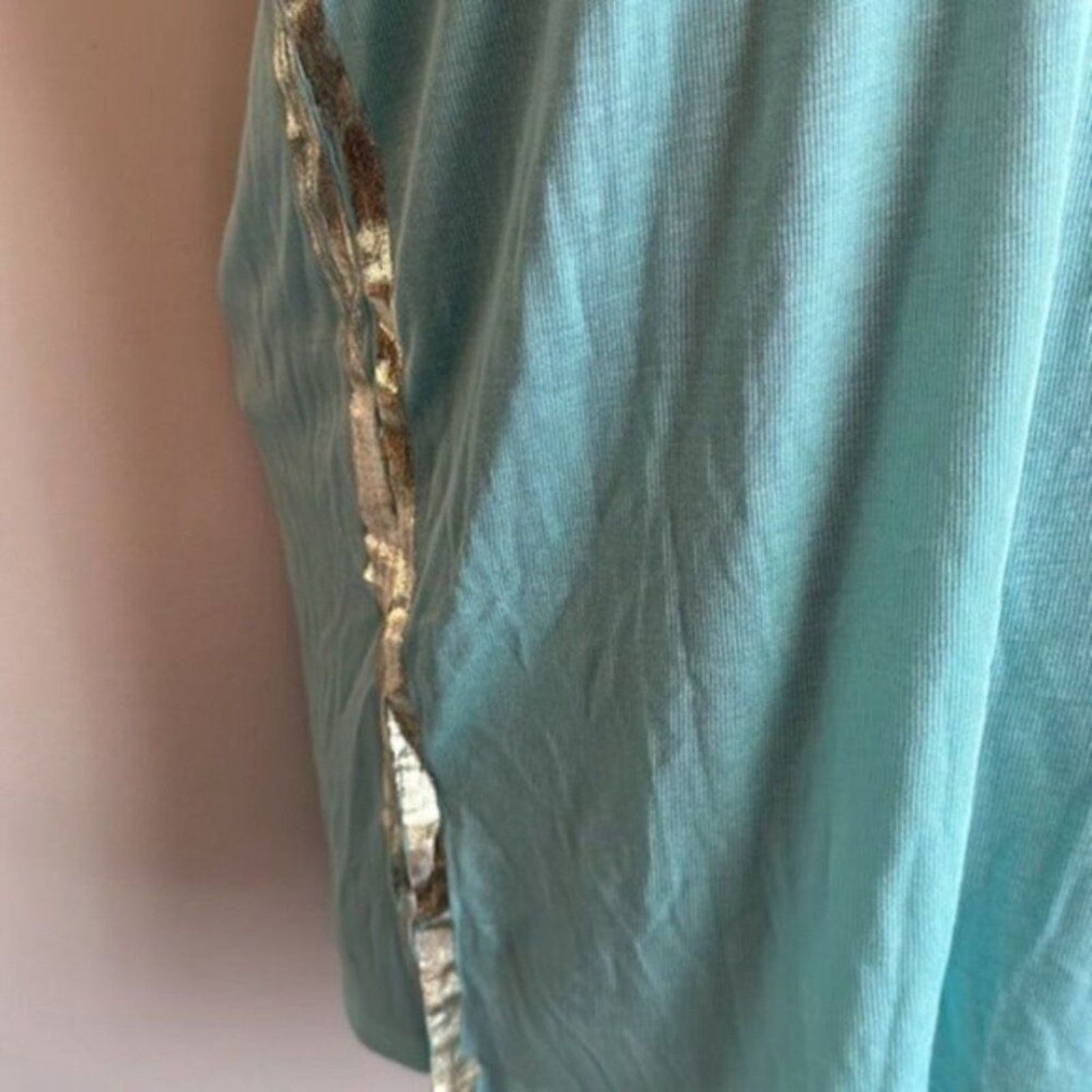 Zadig & Voltaire Zadig & Voltaire Tino Turquoise and Silver Foil Tee M Size M / US 6-8 / IT 42-44 - 7 Thumbnail