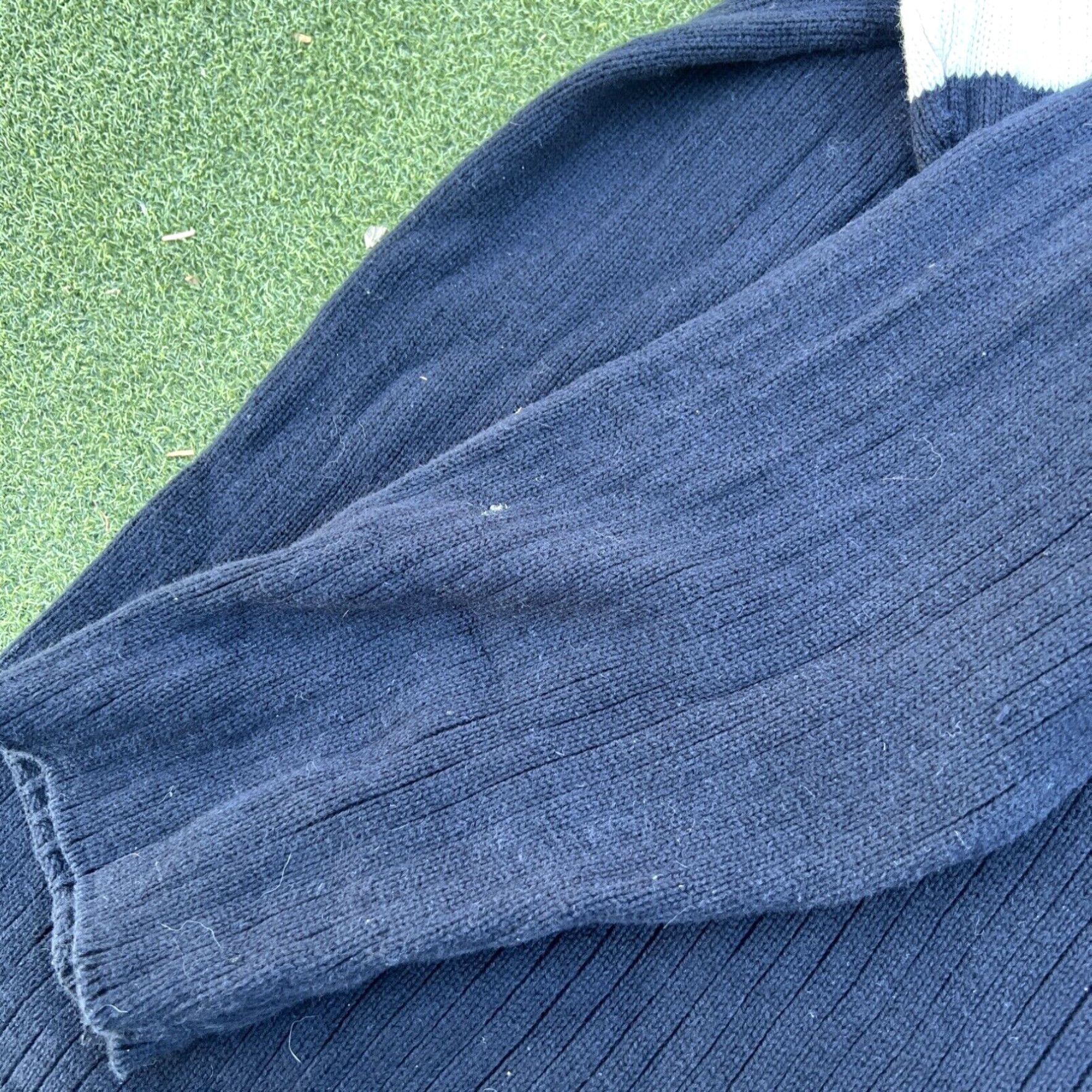 Ralph Lauren Vtg 90s Ralph Lauren Polo Jeans Co. Turtleneck Sweater Men's 2XL Strip Knit Flag Size US XXL / EU 58 / 5 - 6 Thumbnail