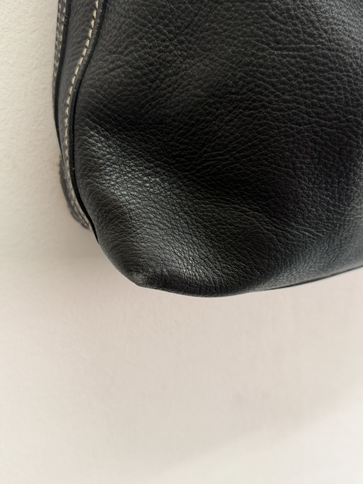 Lauren Ralph Lauren Lauren Ralph Lauren RLL Black Pebbled Leather Hobo Size ONE SIZE - 6 Thumbnail